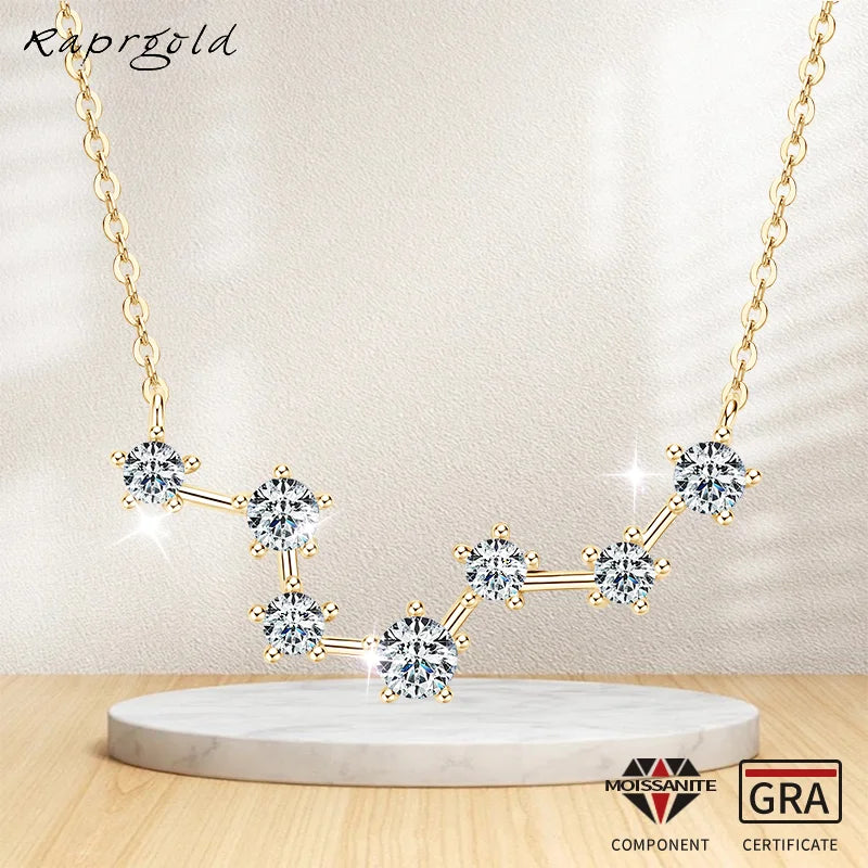 GRA Certified Moissanite Big Dippe Pendant Necklaces for Wedding