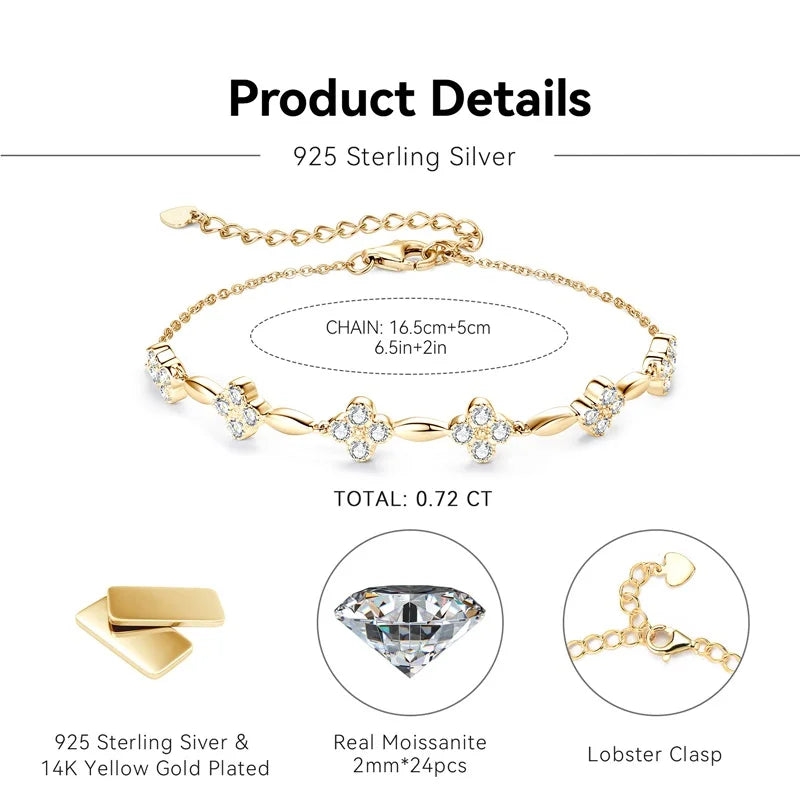 New Trendy 2025 Bracelet Silver & Gold Plate Wedding Jewelry