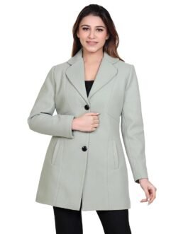 Comfy Sparrow Women’s Winter Wear Coat Regular Fit For Casual Wear | Collared Neck | Full Sleeve | Buttoned | Latest Stylish Coat Crafted With Comfort Fit