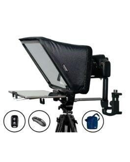 Digiocraft Proshot V3 Teleprompter for iPhone, Ipad, Smartphone, DSRL Camera with Remote Control | Software & Pro Video Recording Training | Matelic Body | Carry Case | Easy…