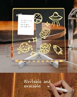 DIY 3D Acrylic Writing pad with Pen Message Board rewritable Table lamp for Study LED Light Office Home Decor Gift