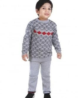 GTWO Full Sweater for Kids Boys and Girls Winter Wear Woolen Round Neck Pullover Sweater Pajami Set- Pack of 1