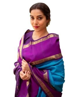 Indian Silk Palace Women’s Kanjivaram banarasi Silk Blend Saree With blouse piece (Purple collor)