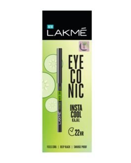 LAKMÉ Eyeconic Insta Cool Pencil, Glossy Kajal|| Black|| 0.35 G