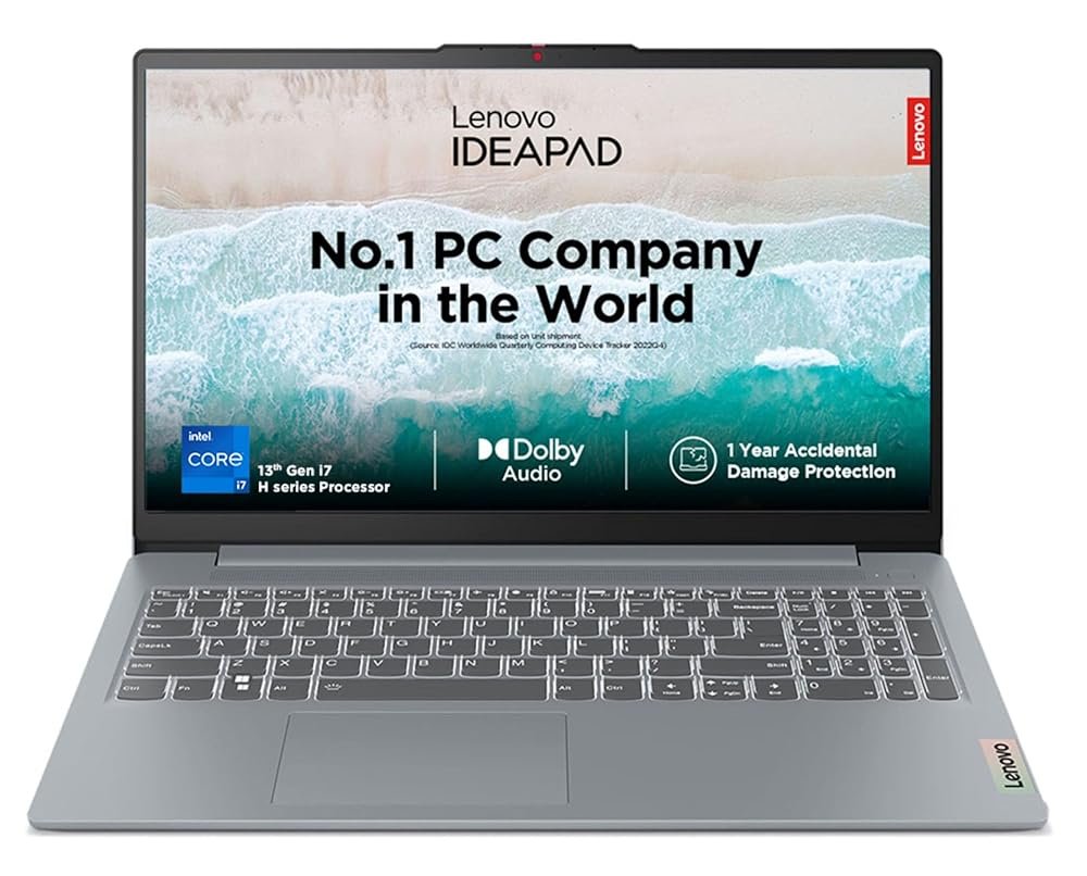 Lenovo IdeaPad Slim 3 13th Gen Intel Core i7-13620H 15″ (38.1cm) FHD IPS 300 Nits Thin & Light Laptop (16GB/512GB SSD/Win 11/MSO 21/1Yr ADP Free/Alexa Built-in/3 mon Game…