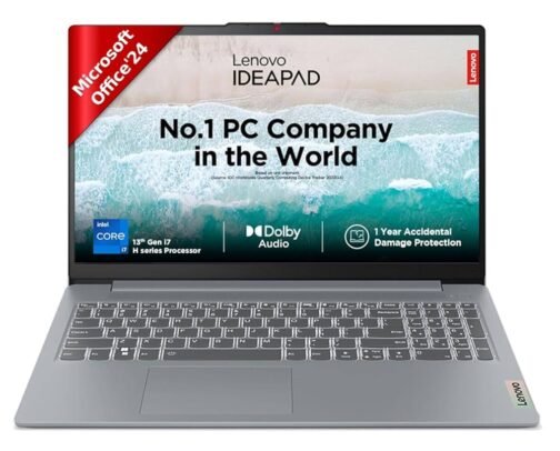 Lenovo IdeaPad Slim 3 13th Gen Intel Core i7-13620H 15.6" (38.1cm) FHD IPS 300 Nits Thin & Light Laptop (16GB/512GB SSD/Intel UHD Graphics/Win 11/Office Home 2024/1Yr ADP...