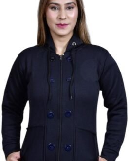 LITLY Casual Solid Full Sleeves Stylish Women Fleece Jacket with Zip for Winter II Zipper Hoodie II Hooded Neck II Winter Wear II