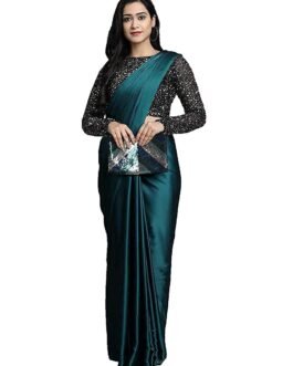 Nena Fashion Women’s Silk Plain Saree with Blouse Piece