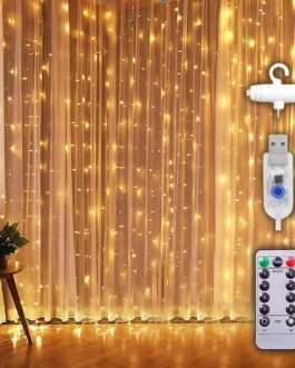 Party Propz Lights for Home Decoration – 8.8ft X 9.75ft Warm White Curtain Lights for Home Decoration 300 Led, Christmas Lights for Home Decoration, Fairy Lights for Diwali, New…