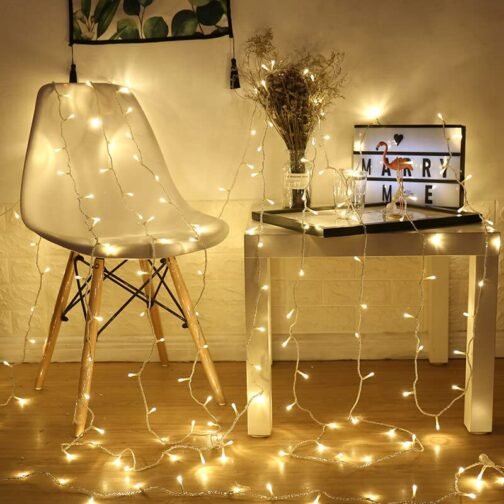 Quace 12 Meter Decorative 42 Warm White LED String Light Plug for Indoor & Outdoor Decorations,String Lights for DIY, Party, Home Decor, Christmas, Diwali