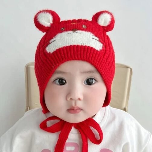 REFFER Baby Winter caps Unisex Beanie fit for 6 Months to 3 Years Old Toddler Baby Winter Caps for Kids Boy's and Girl's Free Size