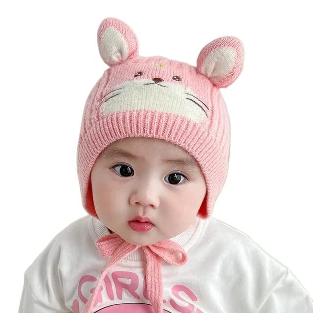 REFFER Baby Winter caps Unisex Beanie fit for 6 Months to 3 Years Old Toddler Baby Winter Caps for Kids Boy’s and Girl’s Free Size