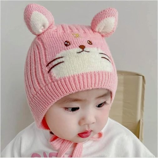 REFFER Baby Winter caps Unisex Beanie fit for 6 Months to 3 Years Old Toddler Baby Winter Caps for Kids Boy's and Girl's Free Size